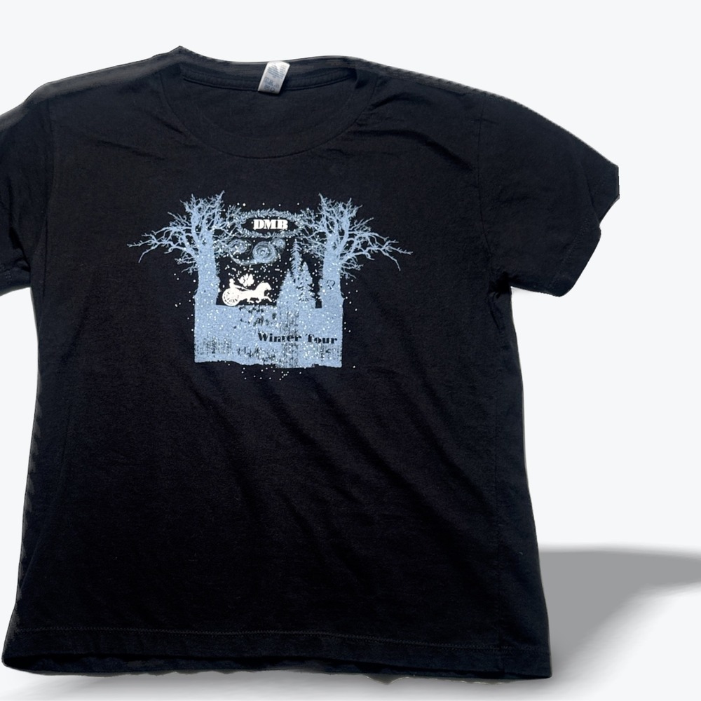 Dave Matthews Band Winter Tour 2005 Kids Large T Shirt Black Vintage DMB USA